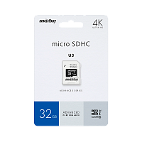 Карта памяти microSD Smartbuy Advanced Series 32GB Class10 UHS-I (U3) 90 МБ/сек V30 A1 с адаптером