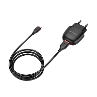 Сетевое З/У Borofone BA49A 1USB 2.1A черный (1/44/176)