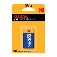 Батарейка Kodak MAX Крона 6LR61 BL1 Alkaline 9V (1/10/200/6000) 