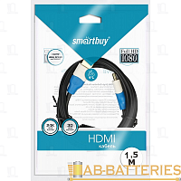 Кабель Smartbuy K-316 HDMI (m)-HDMI (m) 1.5м силикон ver.1.4 стаб.напр. черный (1/120)