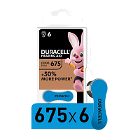 Батарейка Duracell ZA675 BL6 Воздушно-цинковые 1.45V (6/60/600) 