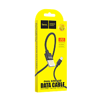 Кабель HOCO U55 USB (m)-microUSB (m) 1.2м 2.4A нейлон черный (1/25/250)