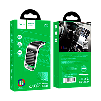 Держатель автомобильный HOCO CA74 в воздуховод магнит черный серебряный (1/182)