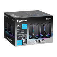 Колонки 2.0 Defender Gravity 6W подсветка USB (1/20) 