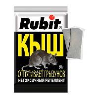 Отпугиватель грызунов Рубит Кыш нетоксичный Репеллент 80г (1/50)