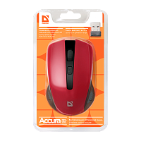 Мышь беспроводная Defender MM-935 Accura классическая USB красный (1/40)