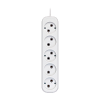 Удлинитель Smartbuy 5р.Б/З 10A 5.0м ПВС 2x1мм² белый