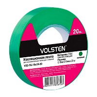 Изолента Volsten 19мм*20м ПВХ зеленый (1/10/200) 