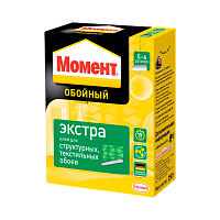 Клей Момент ЭКСТРА обойный 250г для структурных и текстильных обоев (1/24)