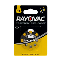 Батарейка Rayovac ACOUSTIC ZA10 BL8 Воздушно-цинковые 1.45V 0%Hg (8/80/800) 