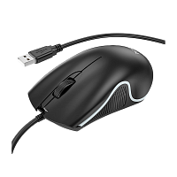 Мышь проводная HOCO GM19 классическая USB черный (1/11/110)