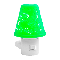 Ночник Camelion NL-194 "Светильник зеленый" 3LED 0.5W 220V в розетку (1/24/96)