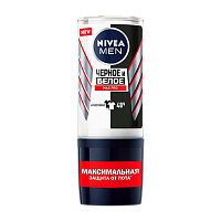 Дезодорант мужской Nivea черное и белое MAX PRO роликовый 50мл (1/30)