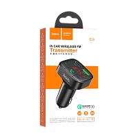 FM-трансмиттер HOCO E59 2USB microSD bluetooth 5.0 QC3.0 черный (1/100)