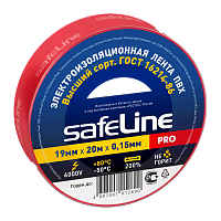 Изолента Safeline 19мм*20м ПВХ красный (10/200)