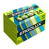Батарейка Ergolux LR03 AAA BOX24 Alkaline 1.5V (24/480)