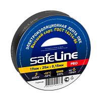 Изолента Safeline 19мм*25м ПВХ черный (10/160) 