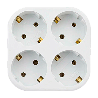 Разветвитель Toker 4Т4 4р.С/З белый (1/50)