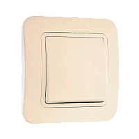 Выключатель Makel Lillium 1-клав.10A пластик кремовый 70201 (1/12)