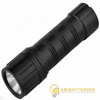 Фонарь универсальный Ultraflash 7102-ТН 0.4W 1LED от батареек IP44 черный (1/25/300)