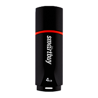 Флеш-накопитель Smartbuy Crown 4GB USB2.0 пластик черный