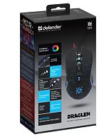 Мышь проводная Defender GM-907 Draglen игровая USB с ковриком черный (1/52)