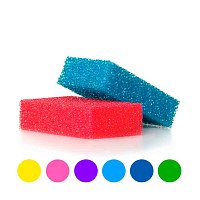 Губка для тела Рыжий кот Massage 140х90х40мм ассорти (1/45)