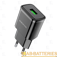 Сетевое З/У Borofone BA59A 1USB 2.4A QC3.0 черный (1/35/140)