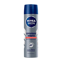 Дезодорант мужской Nivea Серебряная защита спрей 150мл (1/12) 