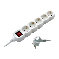 Удлинитель Старт S 5р.Б/З 10A 5.0м белый (1/20)