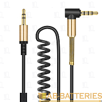 Кабель AUX HOCO UPA02 Jack 3.5mm (m)-Jack 3.5mm (m) 2м силикон черный (1/40/400)