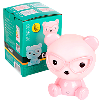 Светильник настольный Camelion KD-890 3W 1LED IP20 на основании сенс. 1.0м розовый (1/12)