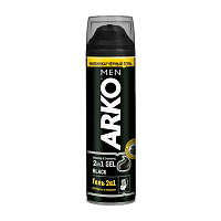 Гель для бритья и умывания Arko Black 2в1 200мл (1/24)