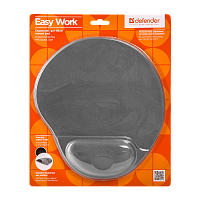 Коврик для мыши Defender Easy Work 260x5x225мм серый (1/30)