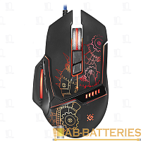 Мышь проводная Defender GM-480L Kill'em All игровая USB черный (1/40) 