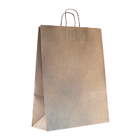 Пакет Aviora 45см x 35см бумага 70г/м2 первичное сырье с кручеными ручками крафт