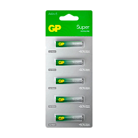 Батарейка GP Super G-Tech LR03 AAA BL5 Alkaline 1.5V отрывные (5/60/600) 