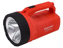 Фонарь туристический Спутник AFP953 3W LED от аккумулятора черный красный