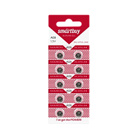 Батарейка Smartbuy G5/LR754/LR48/393A/193 BL10 Alkaline 1.5V (10/100/2000) 