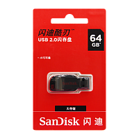 Флеш-накопитель SanDisk Cruzer Blade CZ50 64GB USB2.0 пластик CN (Китай) черный (1/50)
