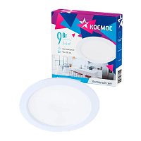 Светильник светодиодный Космос DownL9W6400K 9W 220V IP20 потолочный белый