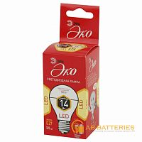 Лампа светодиодная ЭРА A60 E27 14W 2700К 220-240V груша Eco (1/10/100)