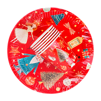 Комплект "Мир фантазий": бум.стаканы 250 мл 6 шт. + бум.тарелки 230 мм 6 шт. в уп., PATERRA