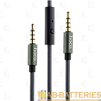 Кабель AUX HOCO UPA04 Jack 3.5mm (m)-Jack 3.5mm (m) 1м TPE серый (1/30/300) 