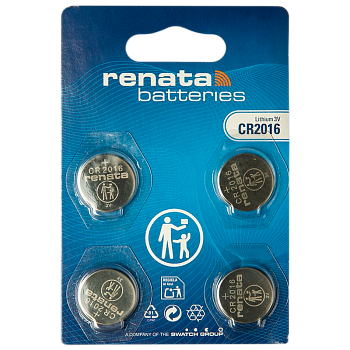 Батарейка Renata CR2016 BL4 Lithium 3V (4/40/400) 
