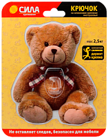 Крючки Сила TEDDY на силиконовом креплении 12*14.5мм 2.5кг ассорти (1/24/288)