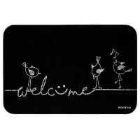 Коврик придверный VORTEX "Welcome", птицы 40х60см (1/24)