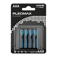 Батарейка Pleomax ECONOMY LR03 AAA BL4 Alkaline 1.5V (4/40/400/25600)