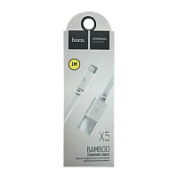 Кабель HOCO X5 USB (m)-Type-C (m) 1м 2.4A ПВХ белый (1/30/300)