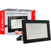 Прожектор светодиодный Ultraflash LFL-3001 30W 230V IP65 6500К холодный черный (1/20)